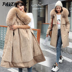Women’s Hooded Winter Parka with Fur Trim