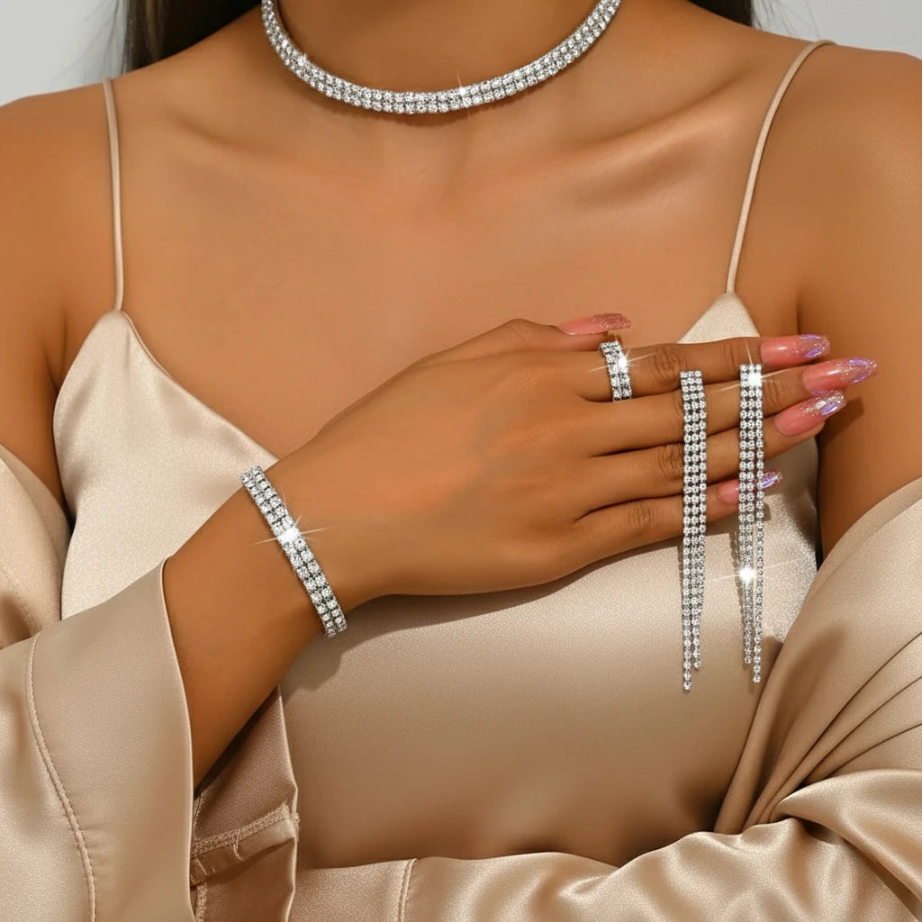 Rhinestone Jewellery Set