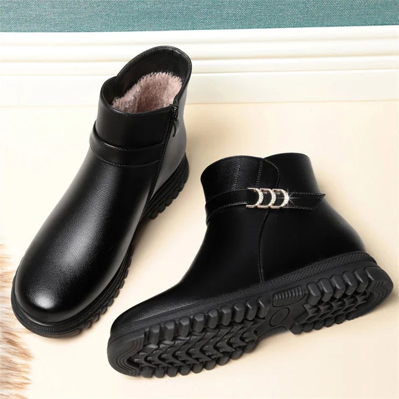 Women’s Comfortable Winter Ankle Boots with Plush Lining