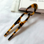 U-Shaped Acetate Hair Bun Clip