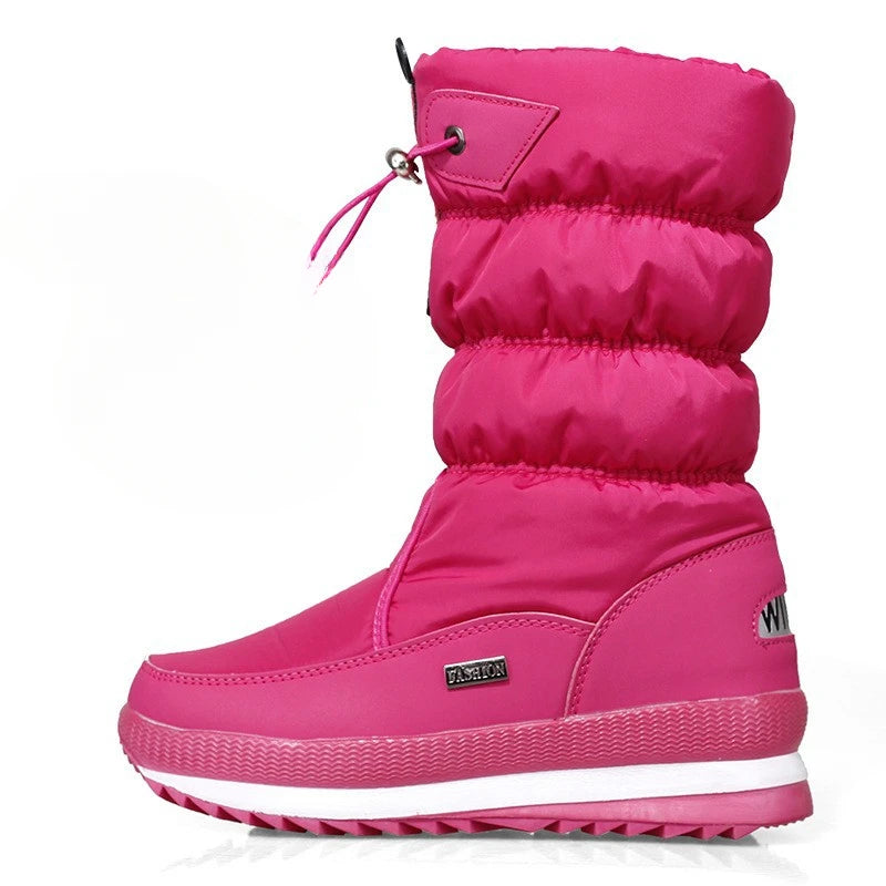 Waterproof Snow Boots with Plush Lining