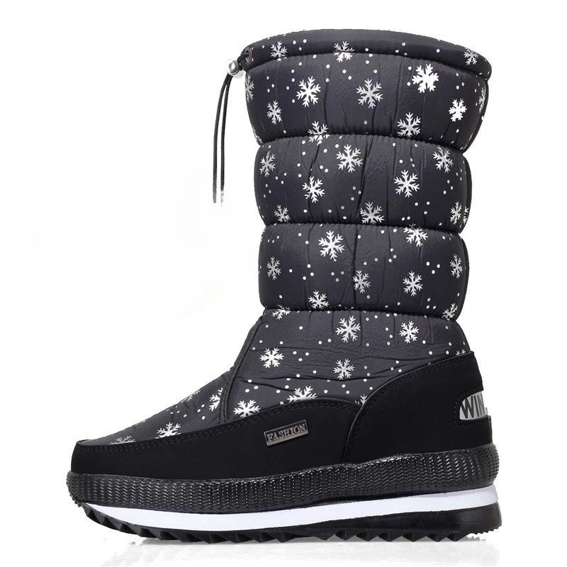 Waterproof Snow Boots with Plush Lining