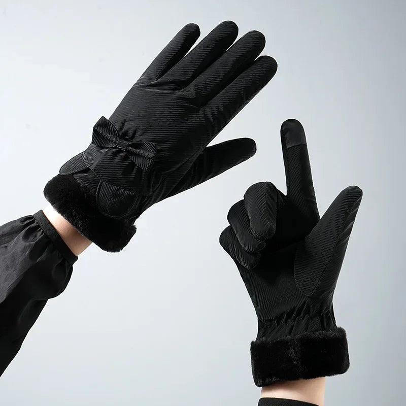 Winter Warm Gloves For Women Plus Velvet