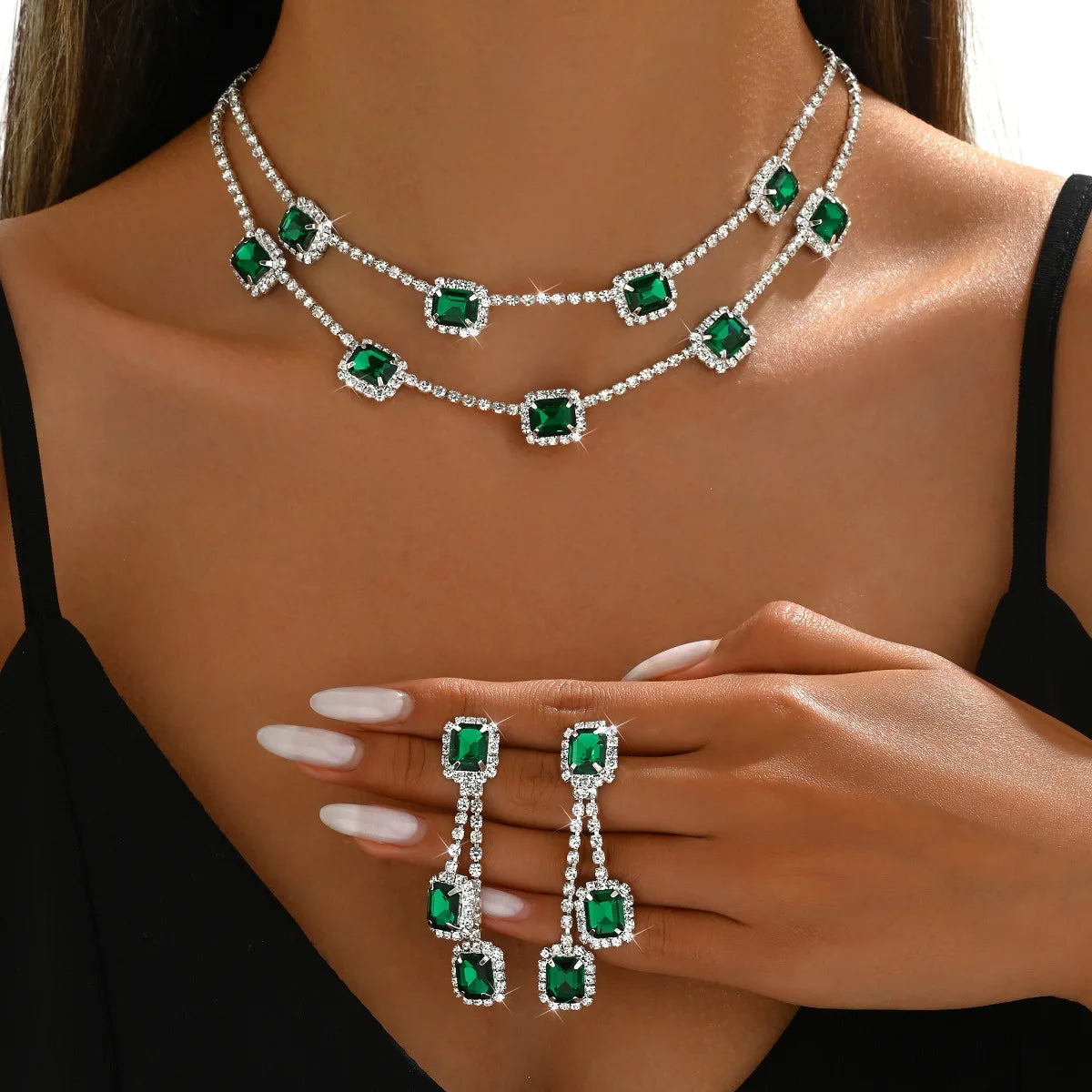 Crystal Jewellery Set for Women – 3 Pieces