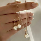 Round Pearl Jewellery Set – 2 Pieces