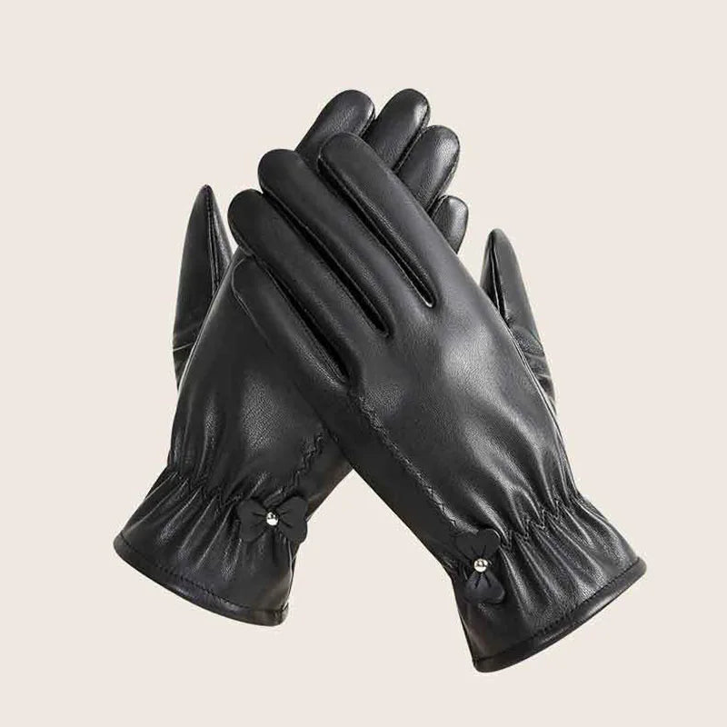 Women’s Genuine Leather Winter Gloves