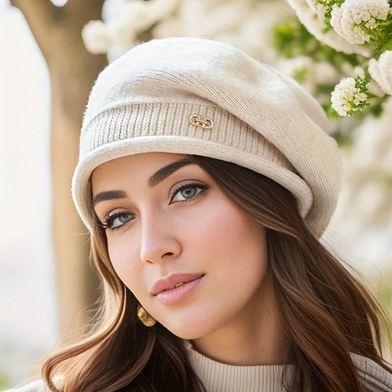 1pc, Women's Stretchy Fleece Beanie Hat