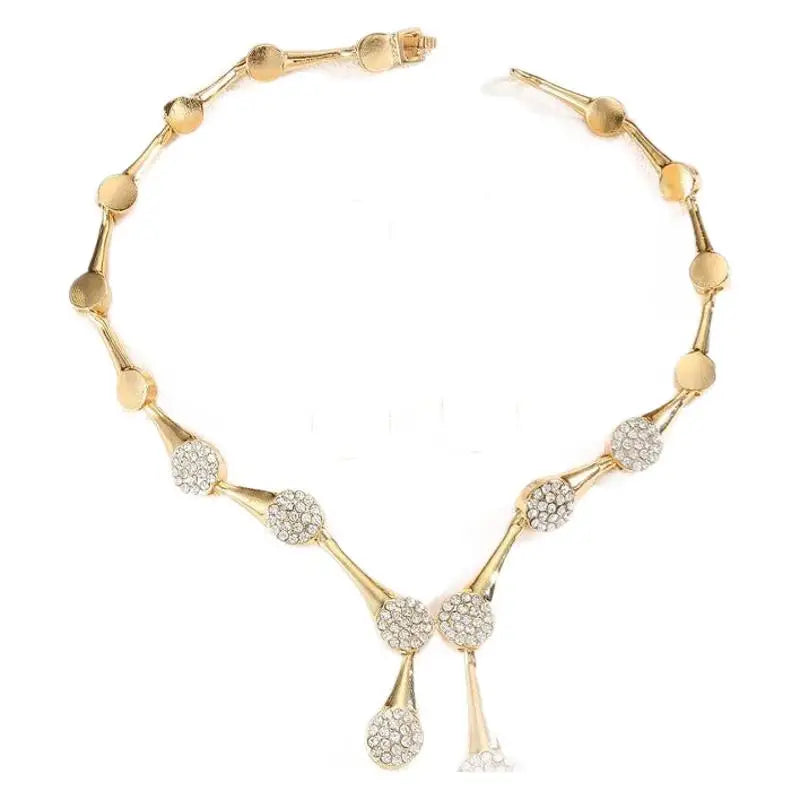 Golden Necklace & Earrings Set