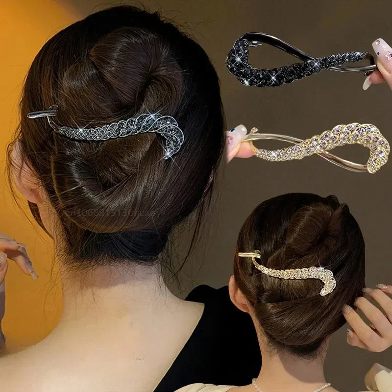 Rhinestone Hair Clip Barrettes