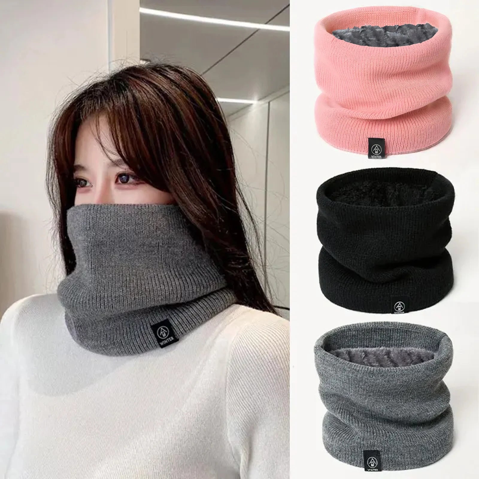 Fashion Women Knitted Scarf Solid Cashmer