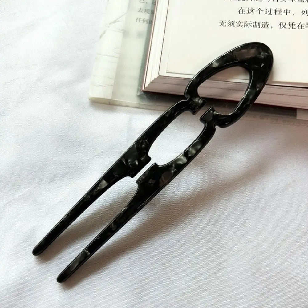U-Shaped Acetate Hair Bun Clip