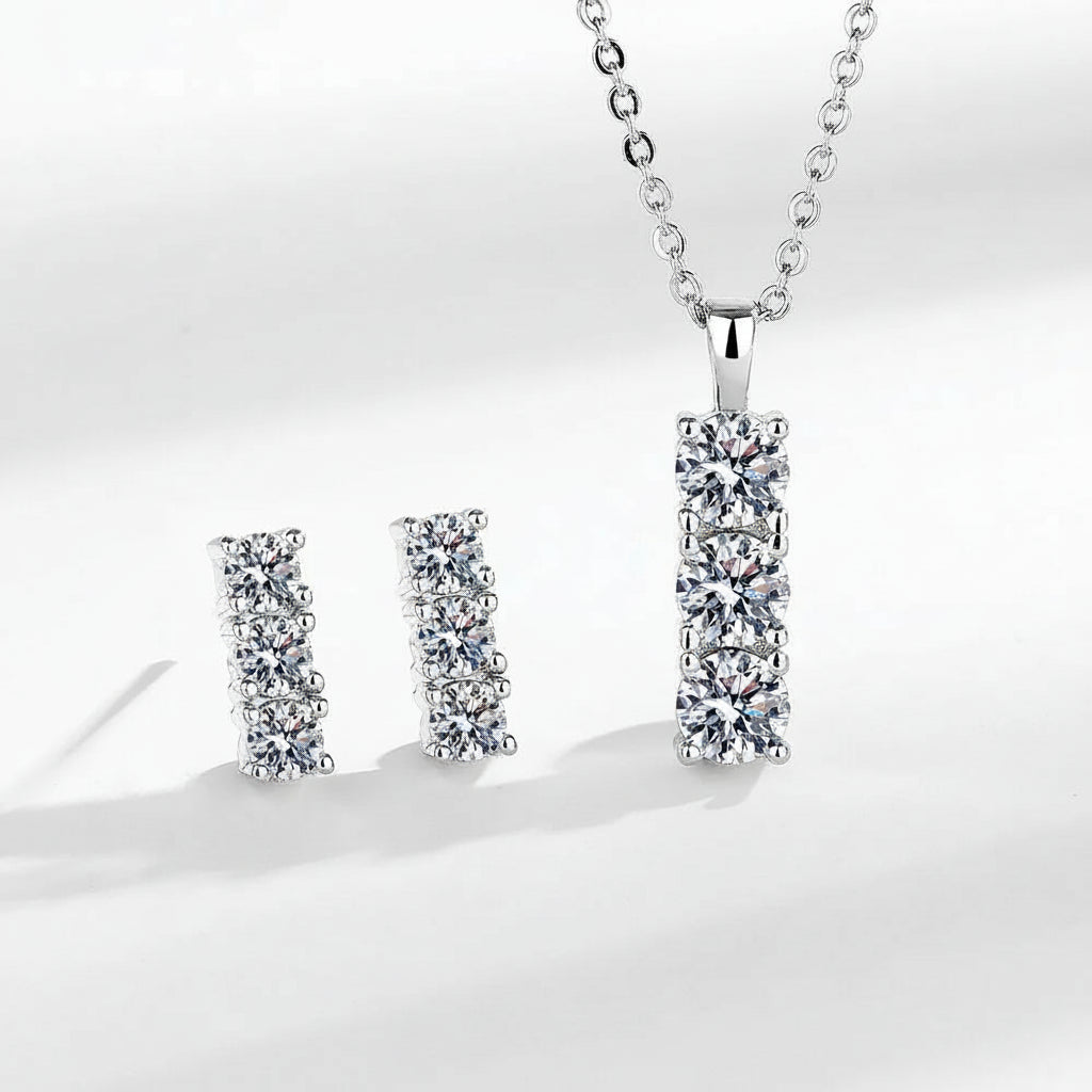 Silver Colour Jewellery Set