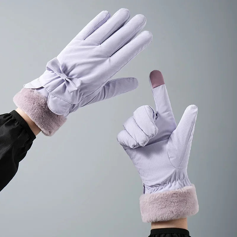 Winter Warm Gloves For Women Plus Velvet