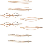 Geometric Metal Hairpin Set – 8 Pieces