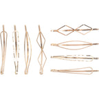Geometric Metal Hairpin Set – 8 Pieces