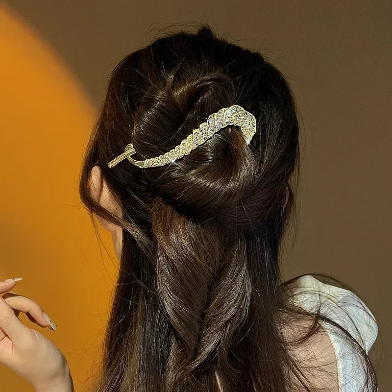 Rhinestone Hair Clip Barrettes